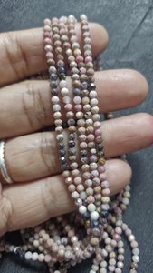 พลอยโรโดโครไซต์หลายสีทรงกลมขนาด3มม. 12 "เส้น1/10ล่าสุด - Product Image 5