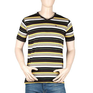 T-shirt à col en V et manches courtes pour homme - Multi - Product Image 3
