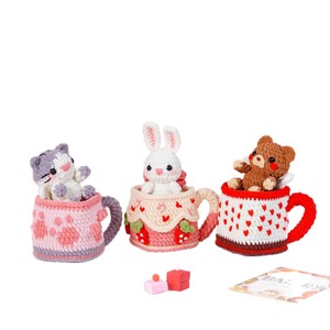 Tazas Decorativas <span class=keywords><strong>con</strong></span> <span class=keywords><strong>Forma</strong></span> <span class=keywords><strong>de</strong></span> Corazón, Hechas a Mano y Personalizadas <span class=keywords><strong>de</strong></span> Fábrica, <span class=keywords><strong>con</strong></span> Muñecos <span class=keywords><strong>de</strong></span> Animales Desmontables, Ideales para Decoración del Hogar - Product Image 1