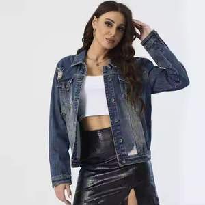 Veste en jean unisexe de haute qualité en gros, motif de lettres d'hiver, logo personnalisé sur le devant, design respirant, coupe-vent, écologique - Product Image 6