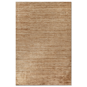 พรมสไตล์คิลิมสีเบจและสีน้ำตาลลายทางนามธรรม ขนาด 9x12 ฟุต ทำด้วยมือจากเส้นใยปอกระเจาและป่าน รุ่น HPJ-101 เหมาะสำหรับห้องนั่งเล่น - Product Image 1