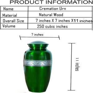 Aluminum Handcrafted Cremation Urn Adult Memorial Funeral Keepsake <b>for</b> Men Women Child and <b>Casket</b> <b>for</b> <b>Ashes</b> Adult Male - Product Image 6