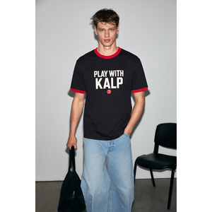 T-shirt imprimé spécial Coupe du Monde GRIMELANGE TULGEN pour homme, 100% coton biologique, col contrasté - Product Image 2