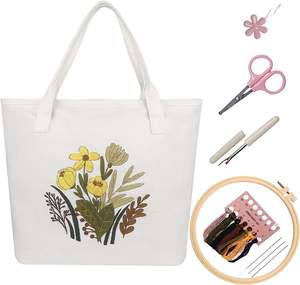 Sac fourre-tout personnalisé en toile de coton biologique brodé 100% sacs fourre-tout en coton pour femmes OEM fabriqué au Vietnam - Product Image 6