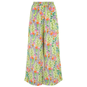 Pantalon long décontracté personnalisé pour femmes 2025 Taille élastique Imprimé floral Multicolore Pleine longueur Tissu tissé respirant devant plat Hiver - Product Image 2