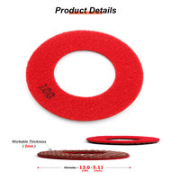 Disque de polissage diamanté à sec de 130 mm pour meuleuse d'angle, disque de ponçage flexible pour pierre, granit, marbre, type anneau