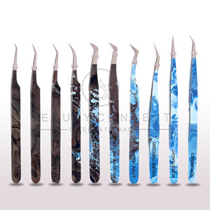 Pince à épiler professionnelle en métal pour extensions de cils Applicateur pointu ultra-fin pour travail de cils à volume délicat Disponible divers - Product Image 6