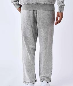 Vente en gros en ligne 2025 Applique Patch Broderie Jogger Survêtements Lavage acide Sweat évasé Ensemble sweat à capuche et pantalon de survêtement pour hommes - Product Image 4