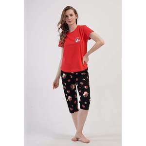 Completo da donna P.SUPREM con scollo a O, maniche corte e pantaloni a gamba dritta - Nuovo rosso - Nuovo rosso - Product Image 3