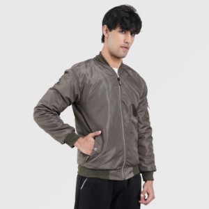Blouson Rock Bomber Olive Style Streetwear Brodé Camouflage Col Montant Fermeture Éclair Imperméable XS-XL pour Printemps Automne - Product Image 3