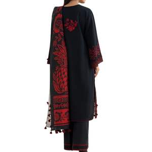Ensemble shalwar kameez en viscose pour femmes, costume trois pièces imprimé, vêtements ethniques de créateur pour femmes, robe d'été avec dupatta assorti - Product Image 2