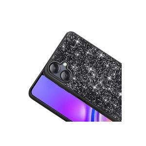 Funda de Lujo de Cuero Negro con Diamantes de Imitación para Samsung Galaxy A06, Carcasa Trasera de Silicona Brillante con Purpurina, Modelo A34 S23 Plus - Product Image 3