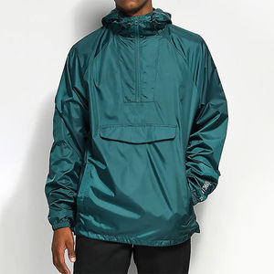 Veste de sport extérieure en nylon de haute qualité à col zippé pour hommes vestes coupe-vent légères à capuche pour hommes à revers personnalisées compressibles - Product Image 4