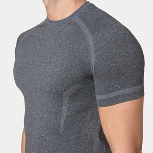 Camiseta Deportiva Casual de Manga Corta para Hombre, Compresión Deportiva, Transpirable, Corte Ajustado, Suministro Directo de Fábrica - Product Image 4