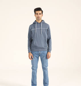 เสื้อมีฮู้ดแขนยาวสำหรับผู้ชาย, เสื้อผ้าแฟชั่นสวมใส่สบายสำหรับฤดูหนาวผ้าฝ้าย100% พร้อมเชือกปรับได้ - Product Image 5