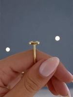 Bague en or massif 14 carats avec diamant de laboratoire taille coussin 2,01 carats serti clos, bijou de luxe pour femme, cadeau de mariage