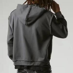 Venta al por mayor OEM Streetwear Hoodie | Costura de contrato personalizado y Puff Print | Diseño desgastado Sudadera con capucha de alta calidad - Product Image 2