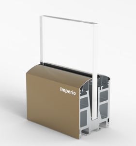Smart Aluminium Base Railing System with Premium Wood Finish in Black, Silver, and Champagne Variants for Modern IMPERIO <b>ACE</b> - Product Image 1