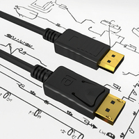 Câble DP mâle-mâle fin vers 4K, câble DP vers DP 1m 1,5m 2m 3m 5m, câble de données haute vitesse
