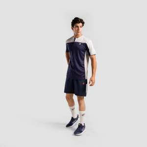 T-shirt en maille 100 % polyester Pro Tennis bleu marine-gris - Product Image 4