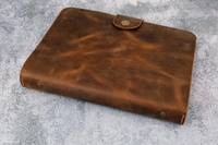 Cubierta DE LA Biblia de cuero genuino recargable, impresión personalizada Papel de sombra natural de cuero recargable Producto al por mayor OEM y FBA