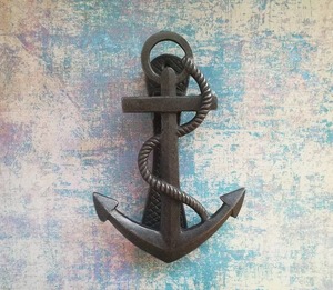 Cabestrillo de hierro macizo para puerta, cuerda náutica y ancla de Metal para casa, ganchos de anclaje de hierro para pared - Product Image 2