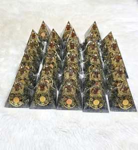Handmade Orgone Crystal Pyramid Gemstone Decor <b>Clear</b> <b>Resin</b> Pyramid with Copper Coil for Meditation Home Office Gift - Product Image 2