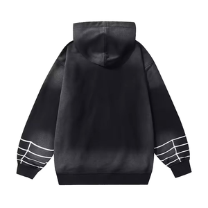 Sweat à capuche unisexe sur mesure en gros, doublure en polaire numérique douce, cordon de serrage réglable, coupe ample, broderie - Product Image 4