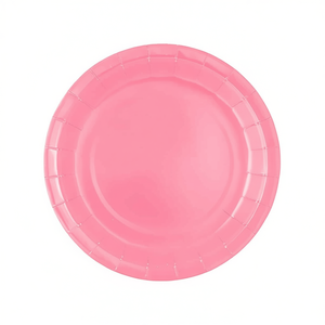 Platos de Papel Rosa para Fiestas, 23 cm, Vajilla Desechable para Fiestas, 12 Unidades por Bolsa - Product Image 2