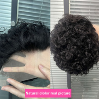 Perruque Sans Colle à Lacet Frontal Cheveux Humains Vietnamiens Pré-Épilés Courte Bouclée Ondulée Frisée Coupe Pixie pour Femmes Noires