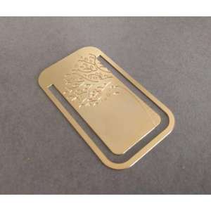 Signets élégants en métal pour les collections de livres de luxe Signets en métal à finition polie argentée au prix de vente - Product Image 6