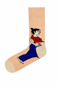 Chaussettes unisexes en coton de haute qualité, fantaisie, décontractées, tricotées, écologiques, respirantes, rayées, colorées, inspirées du bonheur, pour hommes et femmes - Product Image 2