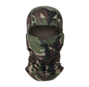 Equipo de camuflaje Máscara de esquí Venta caliente Personalizado Hombres Mujeres Venta al por mayor Ajustable Prueba Protector solar Pasamontañas - Product Image 1