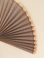 Handgefertigter, gewebter großer Wandventilator aus natürlichem schwarzem Bambus, Kopfteil-Hängedekoration, Kunst aus Vietnam, umweltfreundliche Geschenkidee