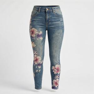 Whole Sales Plus Size Jeans Ladies Casual Pants <b>Women</b> Breathable Femme Denim <b>Trousers</b> Fashion Streetwear Washable Bottoms - Product Image 1