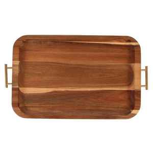 Plateau de service de cuisine moderne antique fait à la main plateau en bois décoratif en incrustation d'os d'Inde nacre plateau en incrustation d'os élégant - Product Image 2