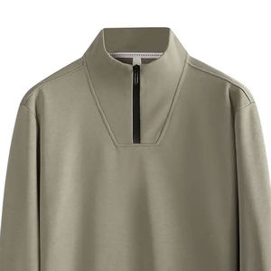 เสื้อสเวตเตอร์ครอปแบบซิปครึ่งตัว ผ้าฝ้ายฟลีซ เสื้อสเวตเตอร์ผู้หญิงแบบมีซิปครึ่งตัว เสื้อแจ็คเก็ตแบบมีซิปสำหรับผู้หญิง - Product Image 5