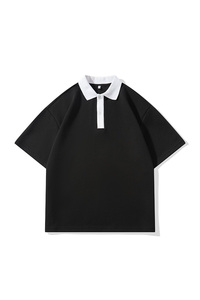 Chemises à manches courtes en tricot de haute qualité populaires Polos pour hommes en polyester et coton avec logo personnalisé - Product Image 3