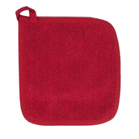 Gant chaud résistant à la chaleur, couleur rouge, 100% coton biologique, cuisine, cuisson, barbecue, Table de maison, certificat GOTS, ensemble de supports de casseroles