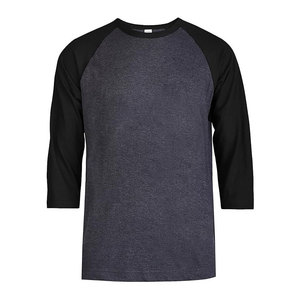 Unisex 3/4 Sleeve <b>Baseball</b> <b>Tee</b> Tri-Blend 50% Polyester, 25% Cotton, 25% Rayon Contrast Raglan Sleeves <b>Baseball</b> Raglan T-Shirt - Product Image 2