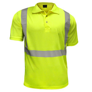 2024 Design chemise de sécurité haute visibilité Logo personnalisé vêtements de travail respirants sécurité réfléchissant sécurité t-shirt hommes en gros - Product Image 2