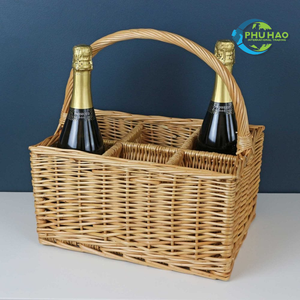 Cesta de mimbre tejida a mano de buena calidad cesta de campo VINTAGE vietnamita cesta de picnic de regalo de huevo de Pascua con asa para todas las salidas - Product Image 6