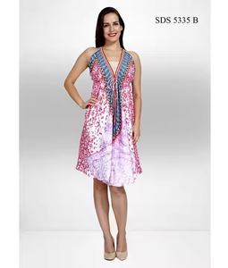 Vestidos casuales para mujer Hermoso patrón floral y sólido Ropa de resort de lana Cómodos ajustes relajados para escapadas de días de playa - Product Image 2