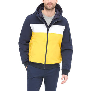 Doudoune d'hiver pour hommes avec capuche et fermeture à glissière complète Veste à bulles pour hommes avec coque extérieure résistante à l'eau - Product Image 1