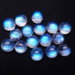 Qualité d'exportation certifiée 100% Cabochons de pierre de lune arc-en-ciel naturel calibrés de forme ronde pour la fabrication de bijoux en vrac - Product Image 1