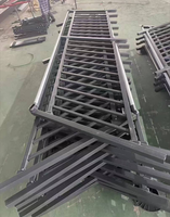 Panel de Cerca para Piscina de Hierro Moderno con Recubrimiento en Polvo, Impermeable, Fácil de Montar, para Entrada de Vehículos y Uso en Exteriores