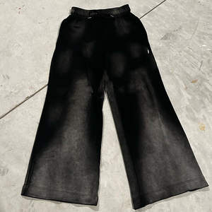 Pantalons de survêtement en velours côtelé pour homme, lavés à l'acide, imprimés à l'écran, avec strass et taille élastique - Product Image 3