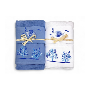 Serviette de plage Ocean Breeze 34x70 pouces, tissage doux et absorbant pour piscine, salon, plage, vacances, avec logistique prête à l'exportation immédiate - Product Image 1