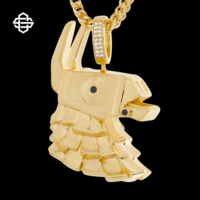 Pendentif chien robot personnalisé plaqué argent 925 pour homme et femme, serti de diamants moissanite, bijoux tendance hip hop, streetwear pour rappeurs.