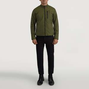 Veste matelassée légère en satin vert Elliot, style streetwear décontracté, à capuche, col montant, fermeture éclair, du XS au 5XL, pour le printemps et l'automne - Product Image 4